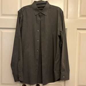 Banana Republic Factory Men’s Long Sleeve Button Down Shirt, M. Gray.